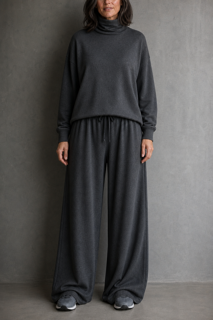 Zweiteiliges Rollkragen-Set mit Culotte-Hose | Wearbella