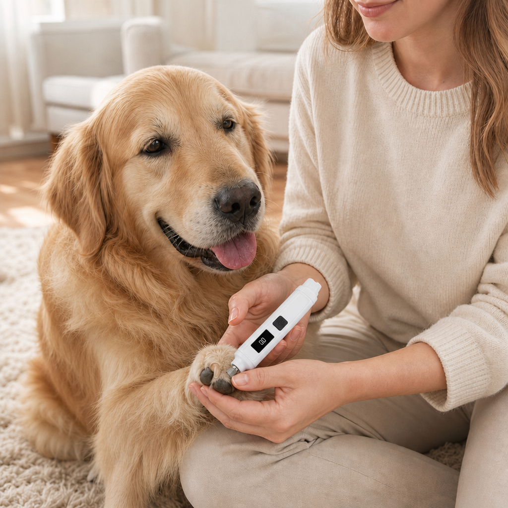 Pawcalm – Elektrischer Krallenschleifer für Haustiere mit LED-Display