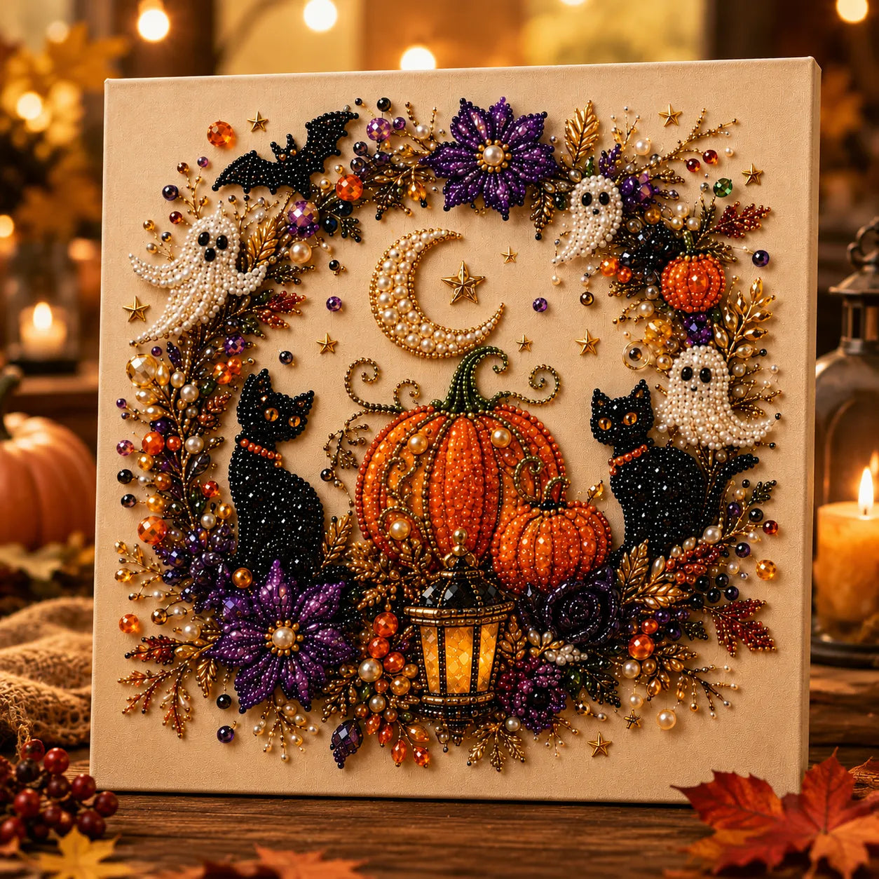 Halloween Diamond-Painting Bastelset mit Perlen | Beadory