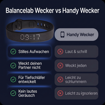 Vibrationswecker Armband lautlos mit USB Aufladung