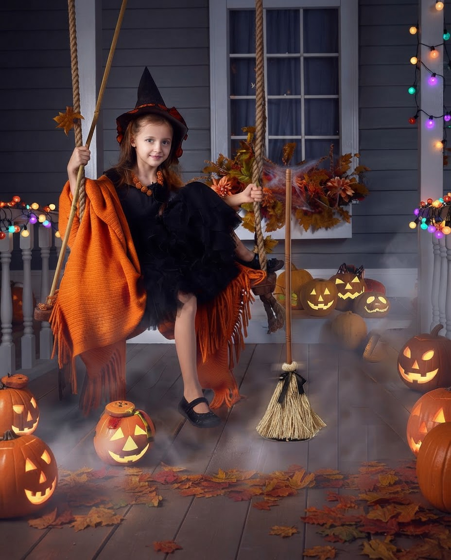 Schwebender Halloween Hexenbesen mit Sound und Bewegung