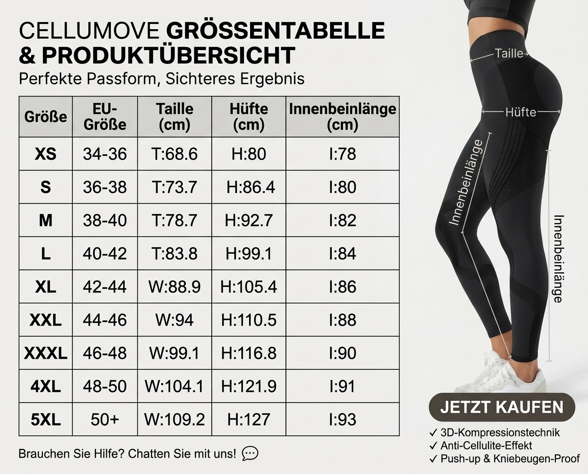Cellumove 3D Leggings – Definieren Sie Ihre Silhouette ganz mühelos