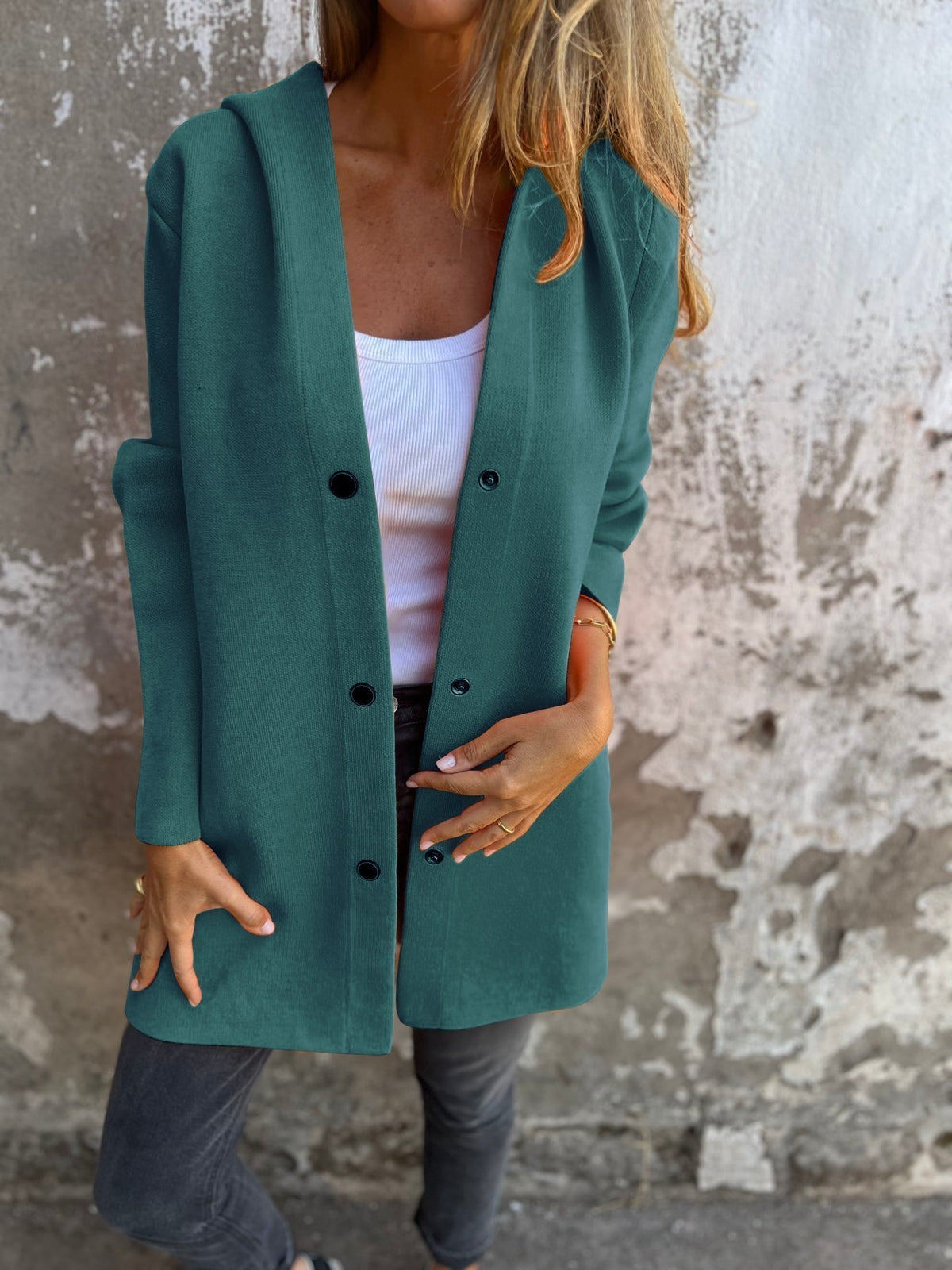 Damen Kapuzenjacke gefüttert und warm für Herbst und Winter