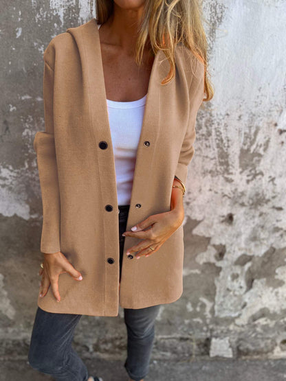 Damen Kapuzenjacke gefüttert und warm für Herbst und Winter