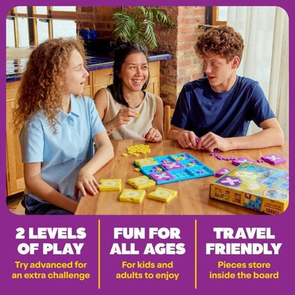 TicTactix™ | Strategisches Reisespiel – Erweiterte Tic Tac Toe Variante für unterwegs & Familienabende