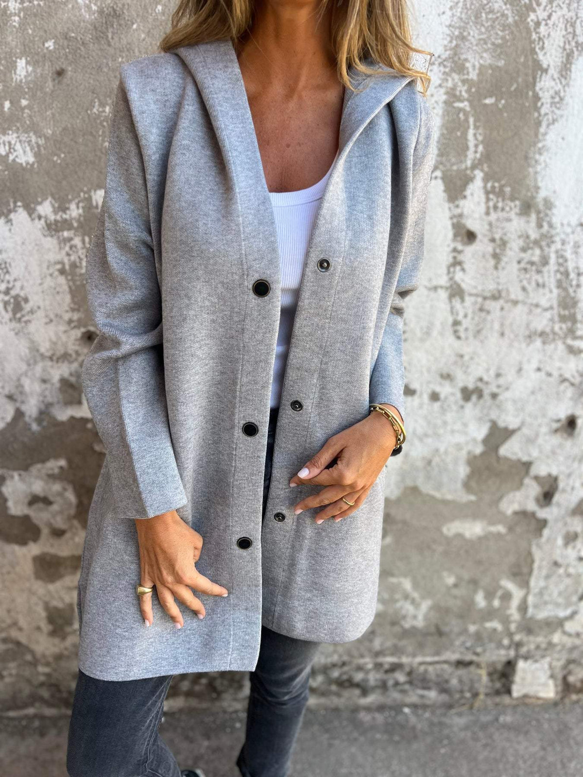 Damen Kapuzenjacke gefüttert und warm für Herbst und Winter
