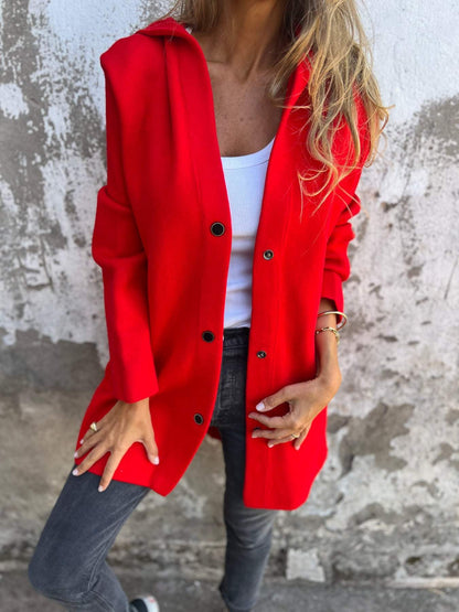 Damen Kapuzenjacke gefüttert und warm für Herbst und Winter