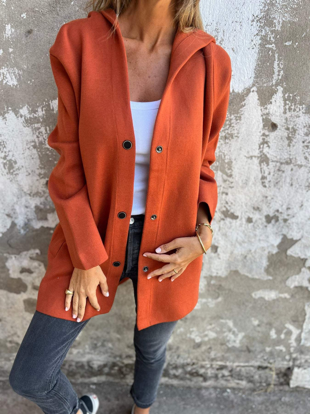 Damen Kapuzenjacke gefüttert und warm für Herbst und Winter
