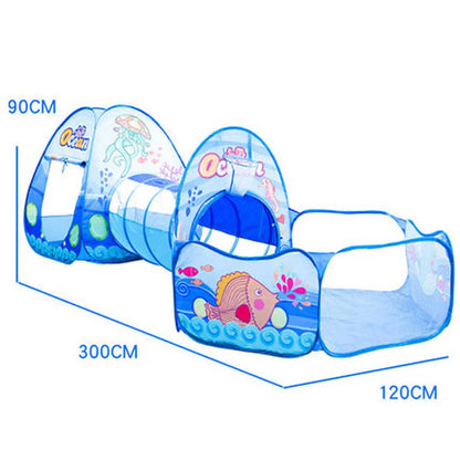 50% RABATT | KidZone™ -  3-in-1 Spielzelt mit Tunnel & Bällebad für aktive Kinder