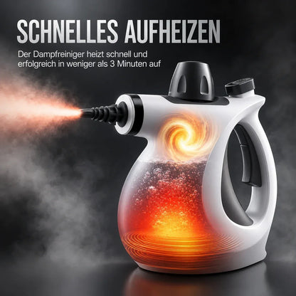 Handdampfreiniger mit 120 °C Dampf und 10 teiligem Zubehörset
