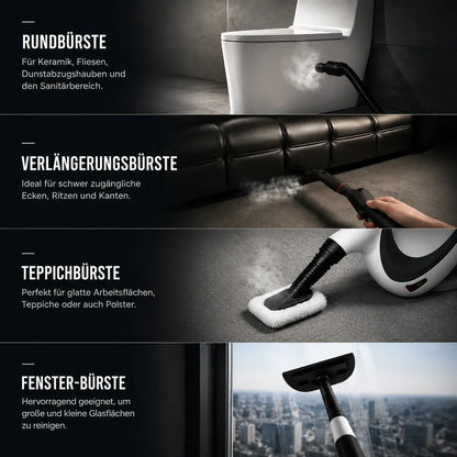 Handdampfreiniger mit 120 °C Dampf und 10 teiligem Zubehörset