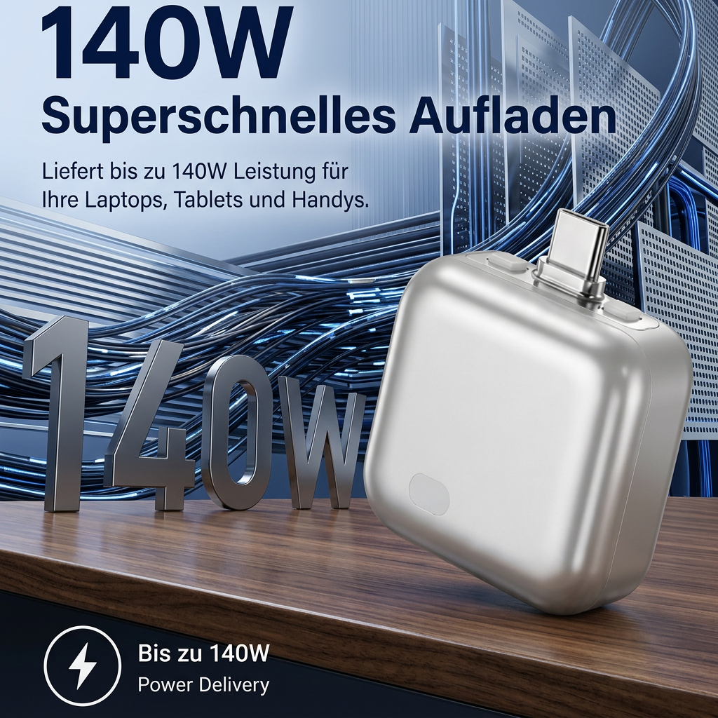 Hochwertiges 140-W-Schnellladegerät mit automatischer Abschaltfunktion