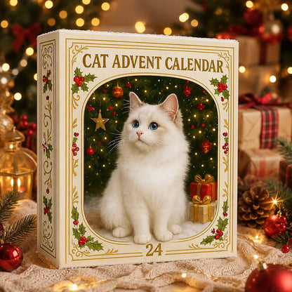 Katzen Adventskalender 2026 mit 24 Ornamenten
