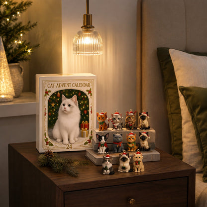 Katzen Adventskalender 2026 mit 24 Ornamenten