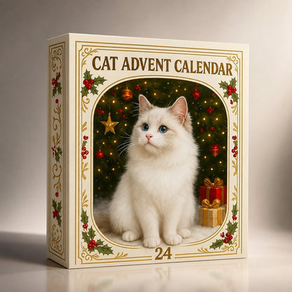 Katzen Adventskalender 2026 mit 24 Ornamenten