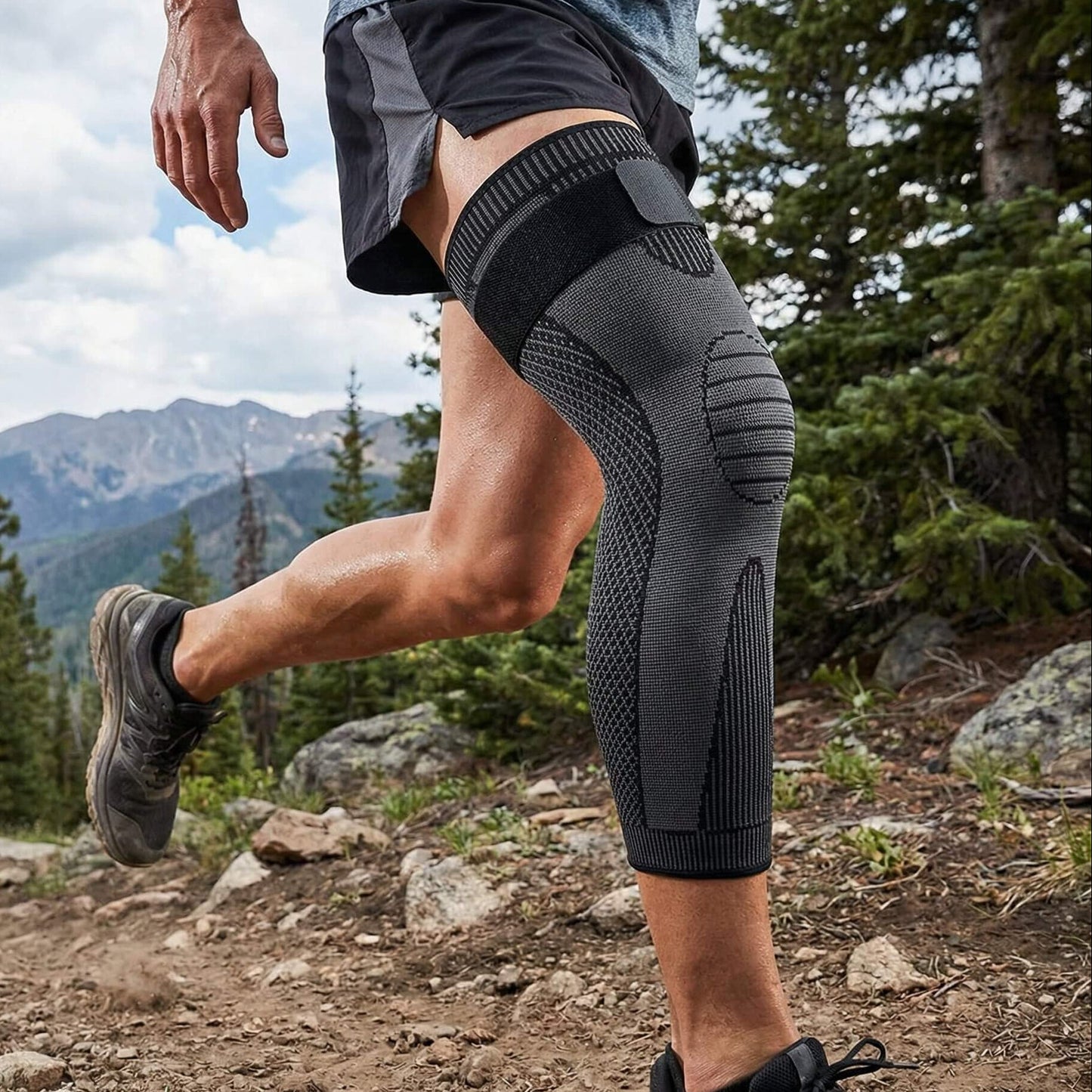 Kniebandage mit Kompression | Knieschoner für Sport, Training oder Arbeit | Flexurion