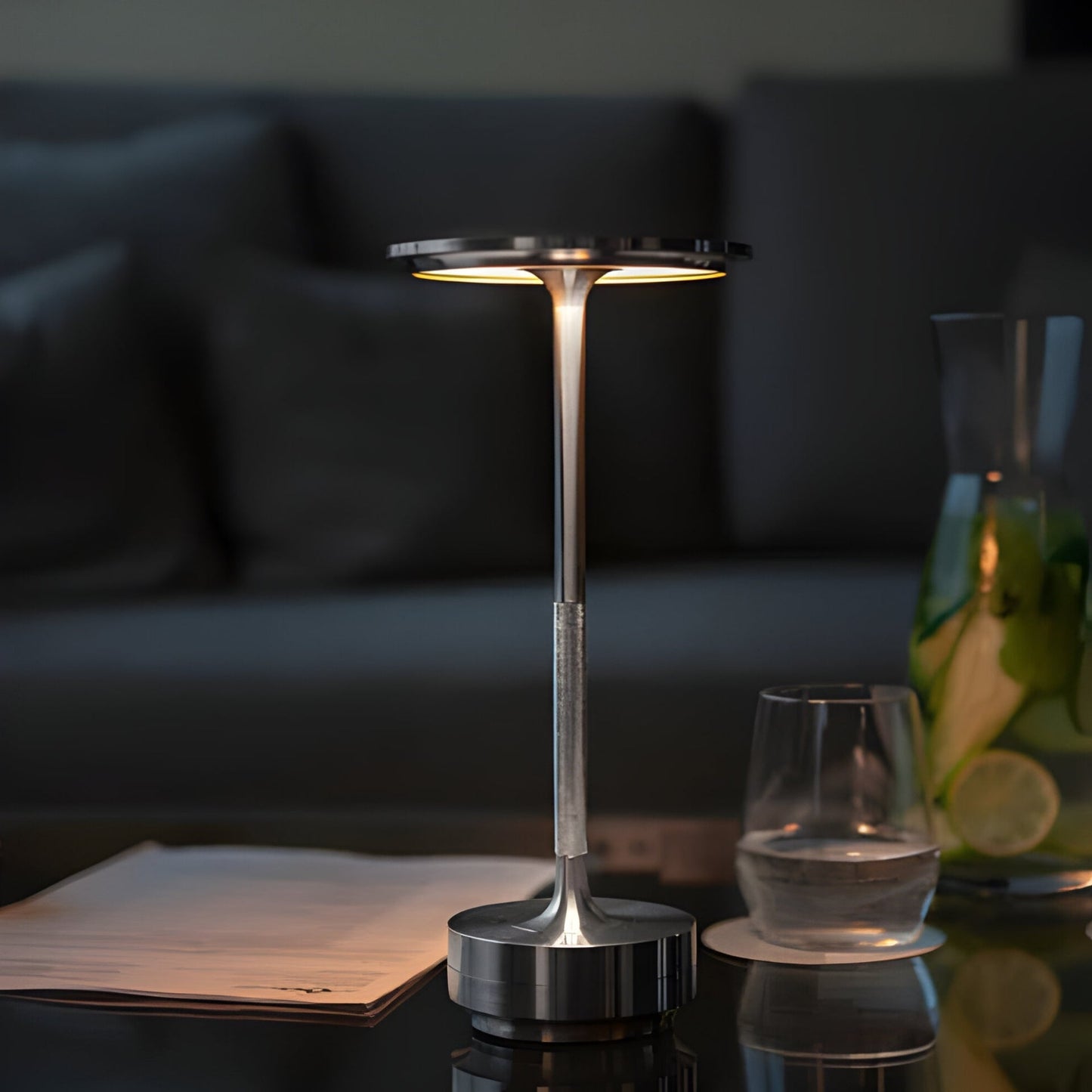Lampe für Wohnzimmer | kabellose Tischlampe | Tischleuchte mit Akku | LumaViva