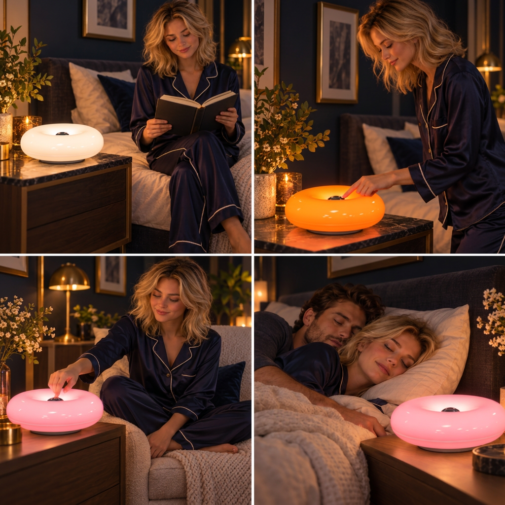 Donut-LED-Lampe im Alltag