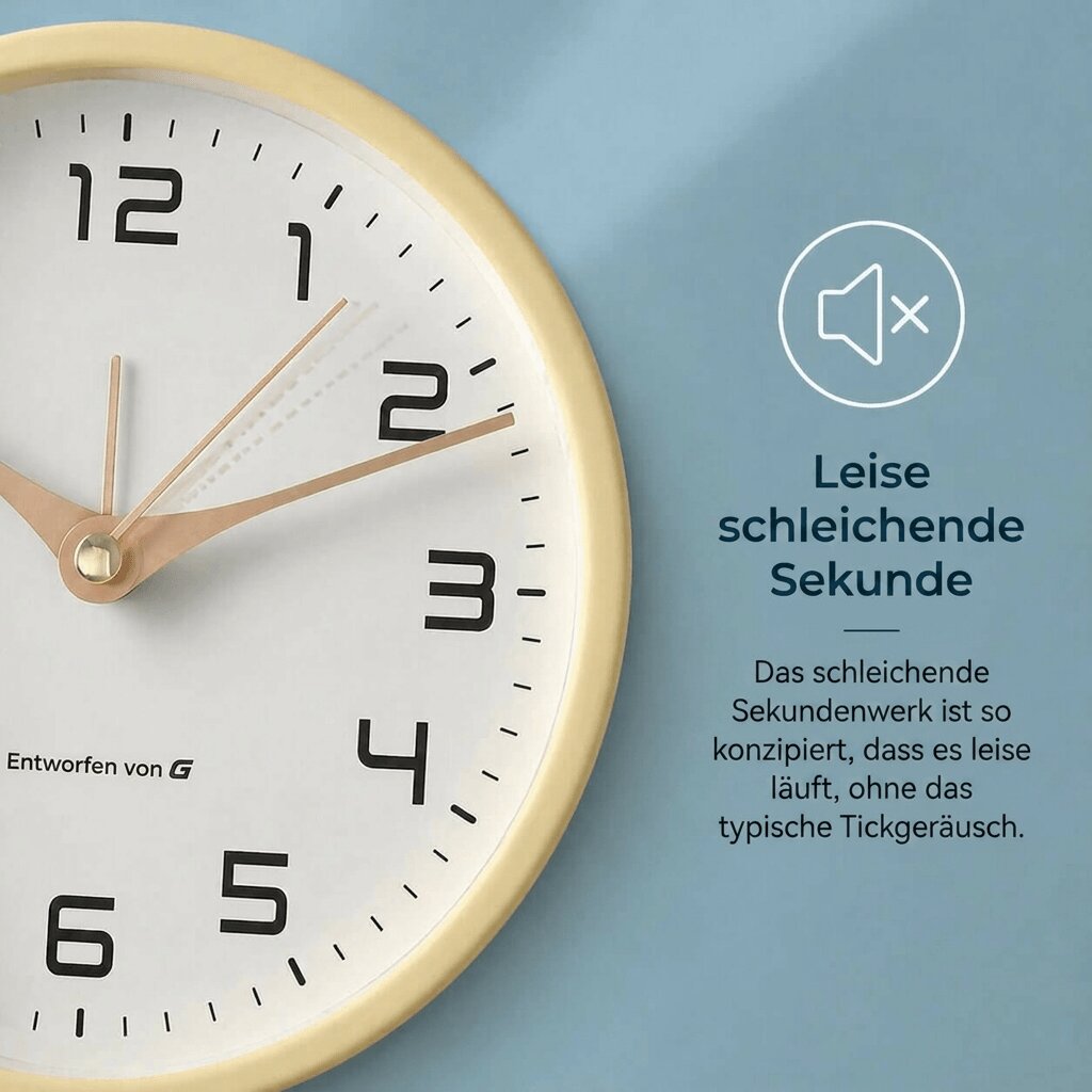 Leiser Analoger Wecker & Tischuhr | Zeitstil