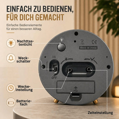Leiser Analoger Wecker & Tischuhr | Zeitstil