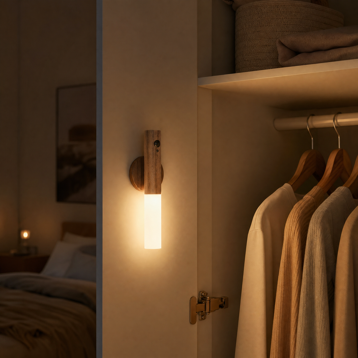 LED Nachtlicht mit Bewegungssensor und magnetischer Handleuchte