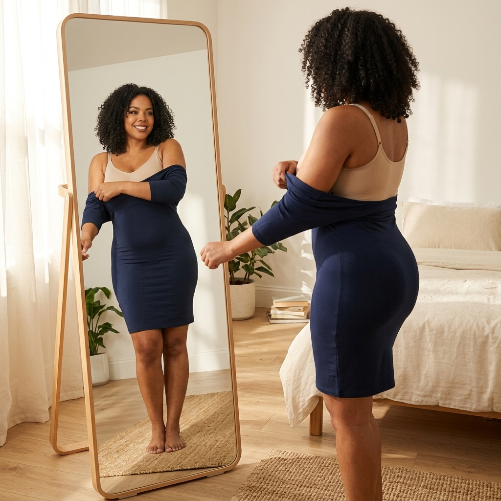 Nahtloser Shapewear-Body mit 3-Zonen-Formung | Curvena