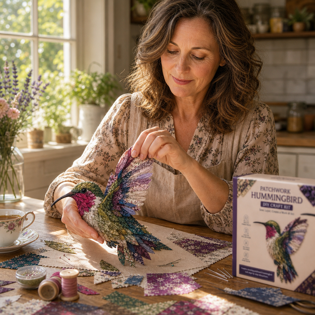 Wingmend | 3D Fabric Patchwork Hummingbird Craft Kit
