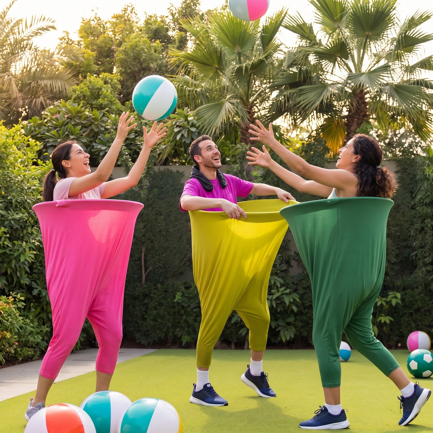 Gigglepants™ | Party-Spiel mit Riesen-Hose & Bällen für Garten & Kindergeburtstag