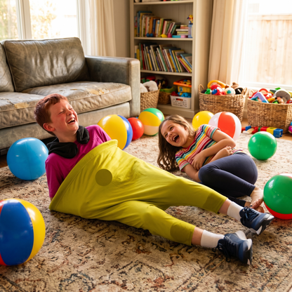 Gigglepants™ | Party-Spiel mit Riesen-Hose & Bällen für Garten & Kindergeburtstag