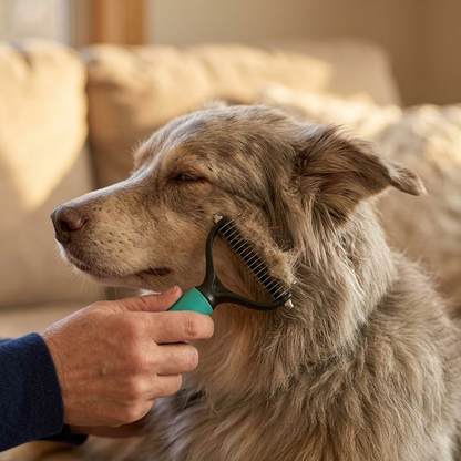 PetGroom™ Doppelseitige Entfilzungsbürste – Löst Knoten ohne zu ziehen