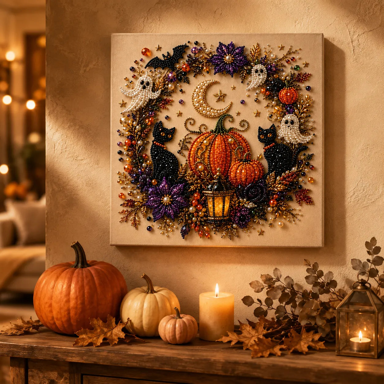 Halloween Diamond-Painting Bastelset mit Perlen | Beadory