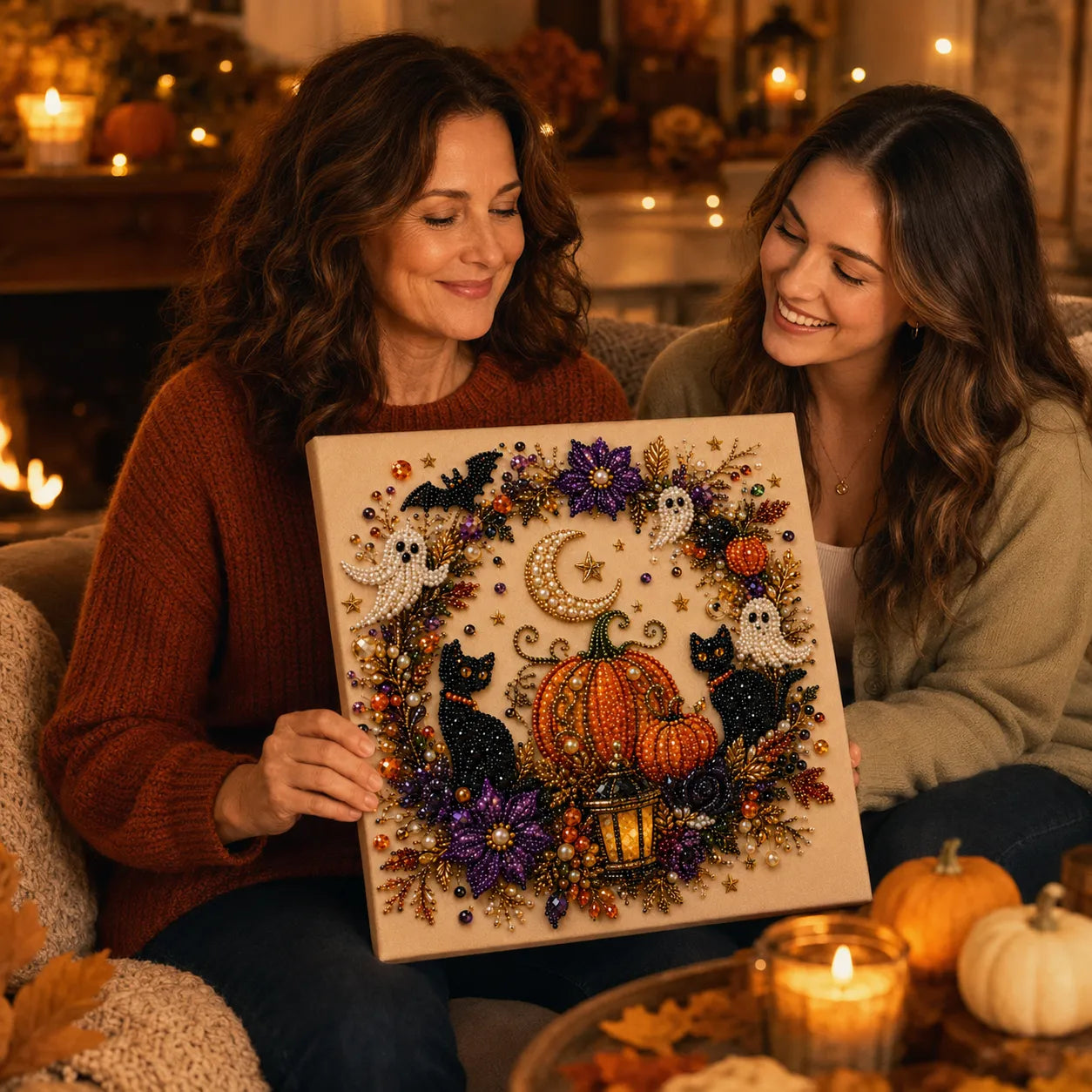 Halloween Diamond-Painting Bastelset mit Perlen | Beadory