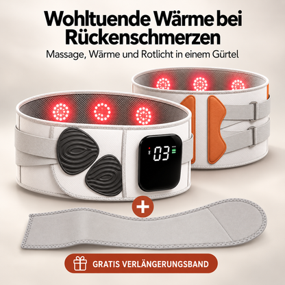 Rückenstützgürtel mit Wärmefunktion und 660 nm Rotlicht