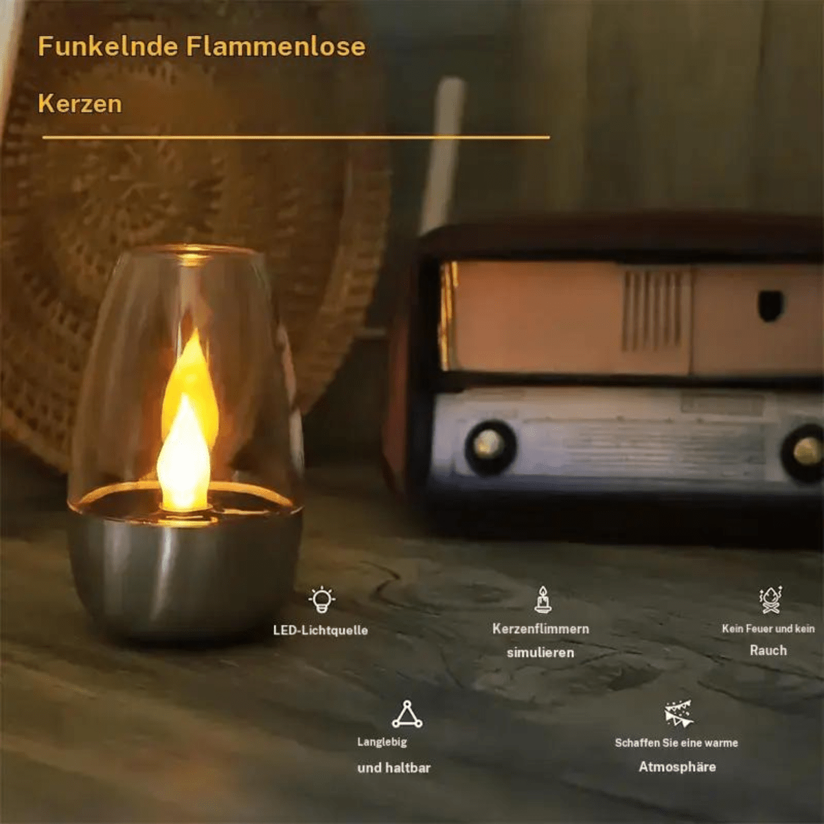LumiFlare™ | Solar-Kerze mit Flammeneffekt für Garten & Terrasse