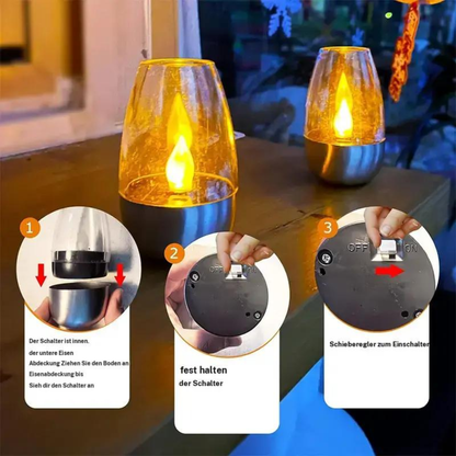 LumiFlare™ | Solar-Kerze mit Flammeneffekt für Garten & Terrasse