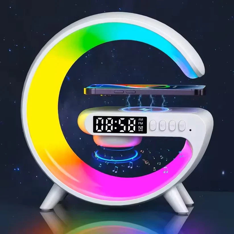 RGB-Bluetooth-Lautsprecher mit Ladefunktion in Weiß