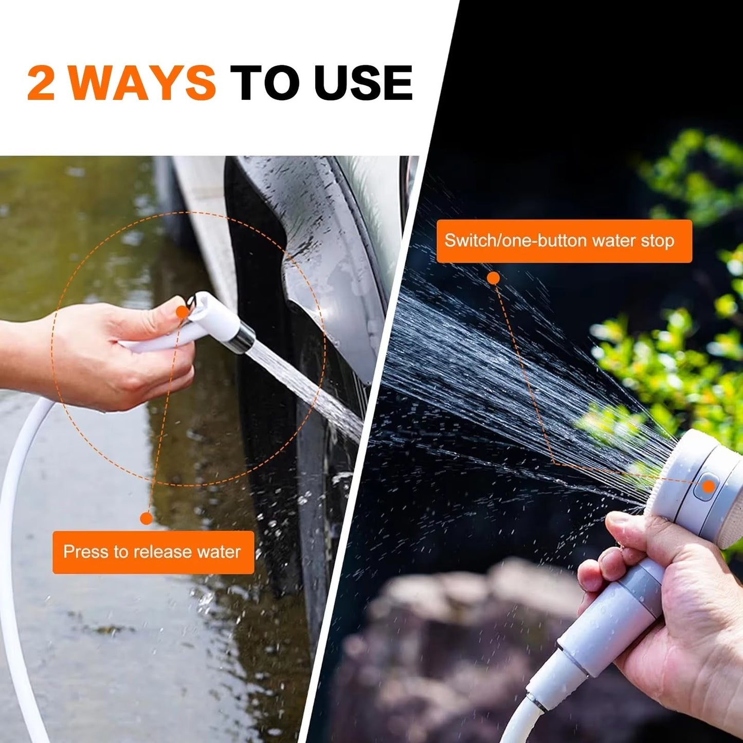 ShowerGo™ | Mobile Outdoor-Dusche mit Akku – Duschen, wo es keine Dusche gibt