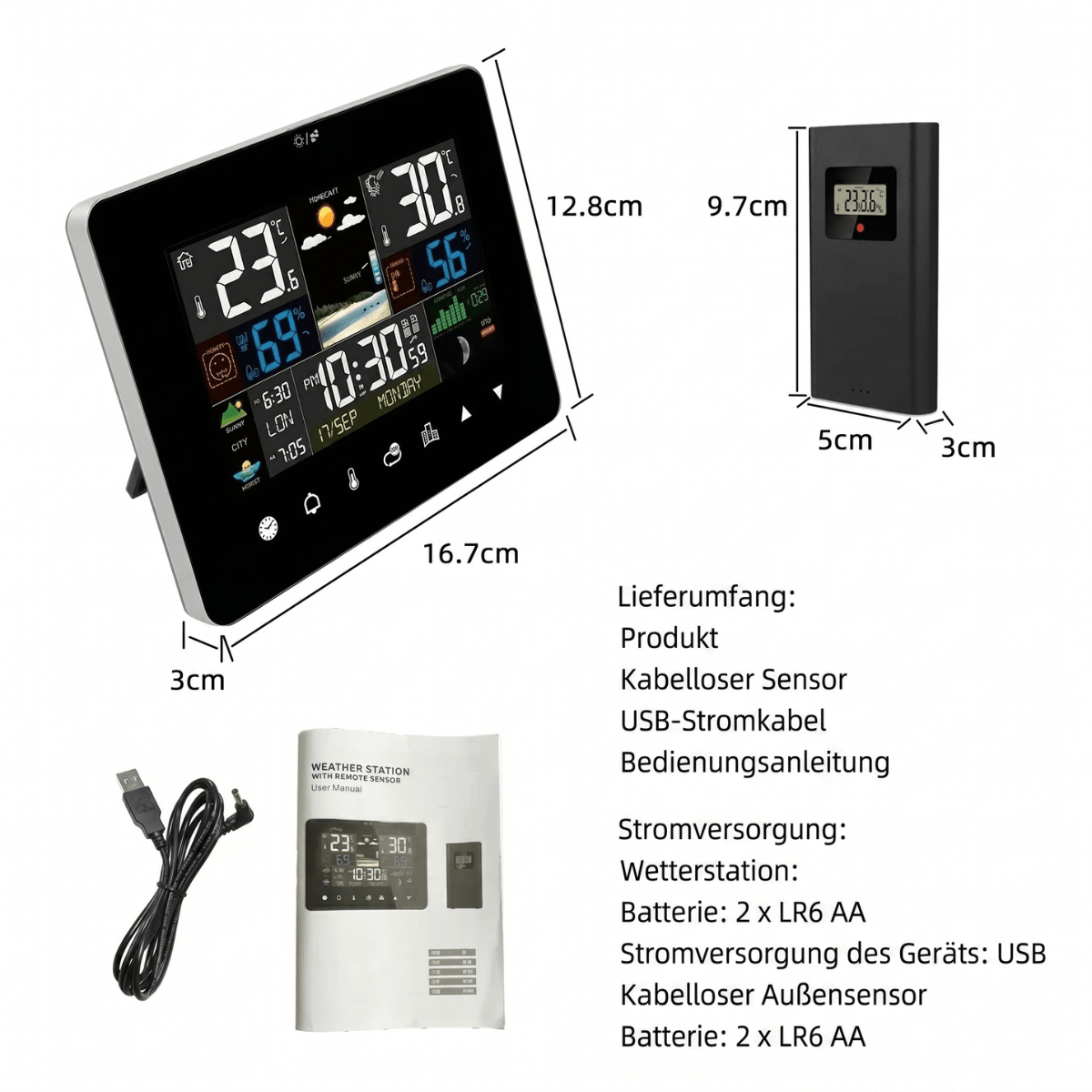 MeteoSense™ – Smarte Wetterstation mit Außensensor