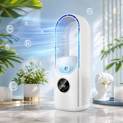 WhisperFlow™ Bladloser Turmventilator – Flüsterleise für Schreibtisch & Schlafzimmer