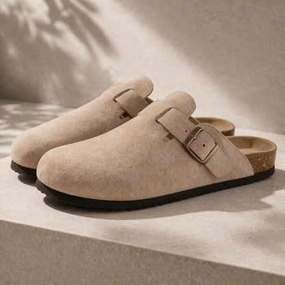 Orthopädische Hausschuhe für Damen & Herren | Clogs aus Wildleder | Pantoletten | Suedara