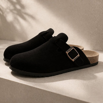 Orthopädische Hausschuhe für Damen & Herren | Clogs aus Wildleder | Pantoletten | Suedara