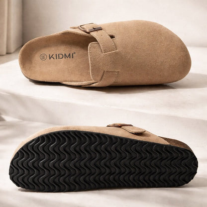 Orthopädische Hausschuhe für Damen & Herren | Clogs aus Wildleder | Pantoletten | Suedara