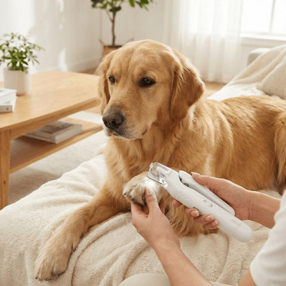 2 in 1 Krallenschere mit LED und Schleifer für Hunde und Katzen