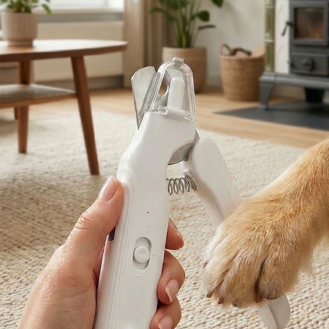 2 in 1 Krallenschere mit LED und Schleifer für Hunde und Katzen