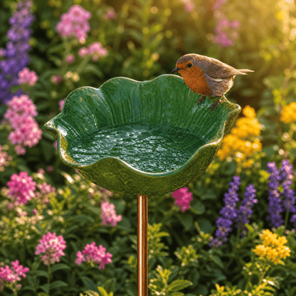 PetalHaven™ Mohnblume-Vogeltränke – Handgefertigt für Garten & Terrasse