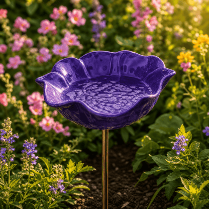 PetalHaven™ Mohnblume-Vogeltränke – Handgefertigt für Garten & Terrasse
