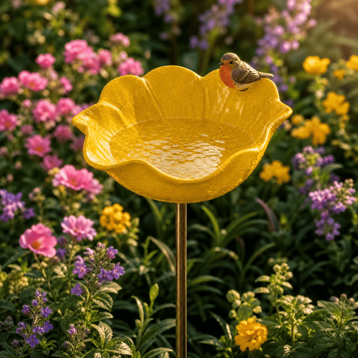 PetalHaven™ Mohnblume-Vogeltränke – Handgefertigt für Garten & Terrasse