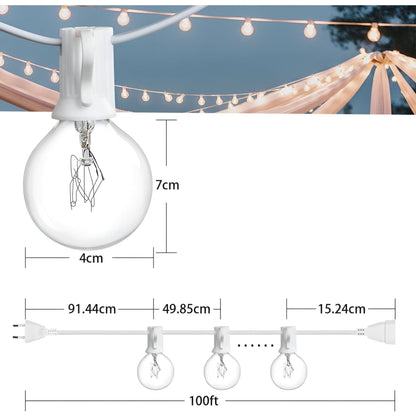 FairyFlicker Lichterketten | Luxuriöse Terrassenbeleuchtung mit wasserdichtem Schutz | 50% RABATT