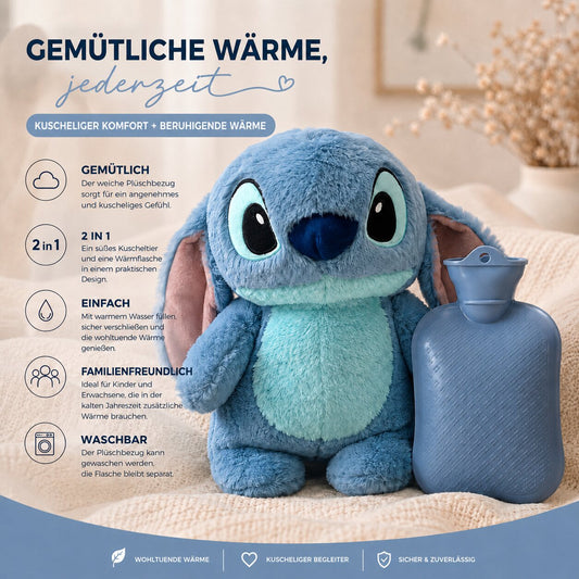 Plüsch-Wärmflasche mit Kuscheltierbezug – 500 ml