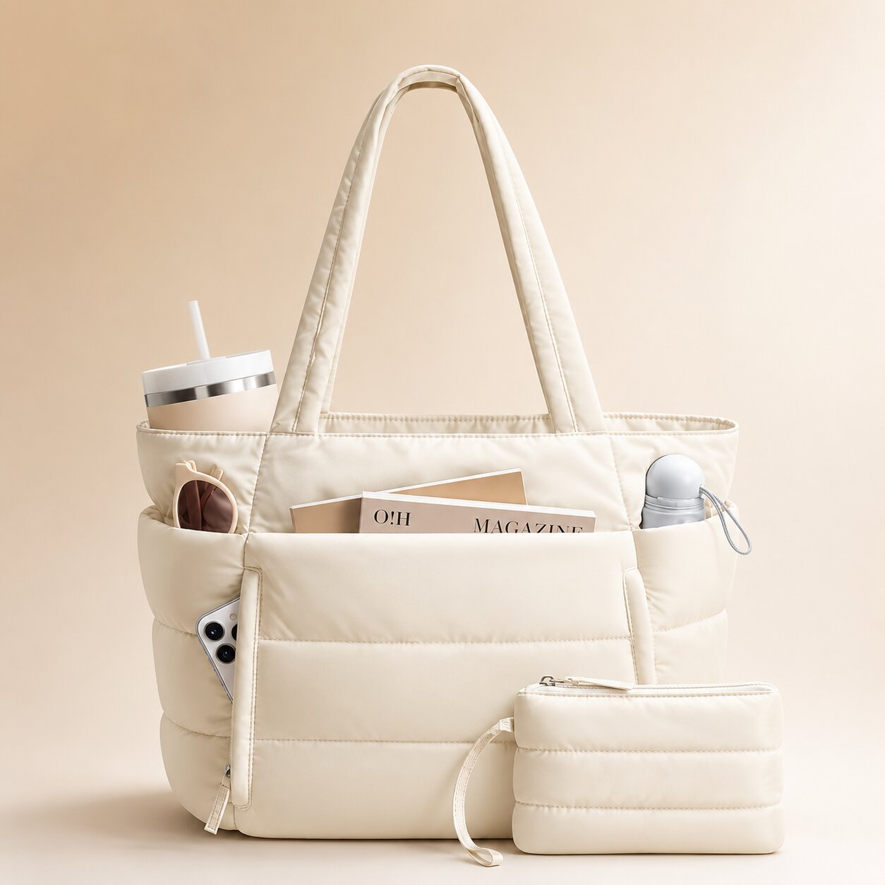 Puffer Tote Bag wasserabweisend – leicht & geräumig